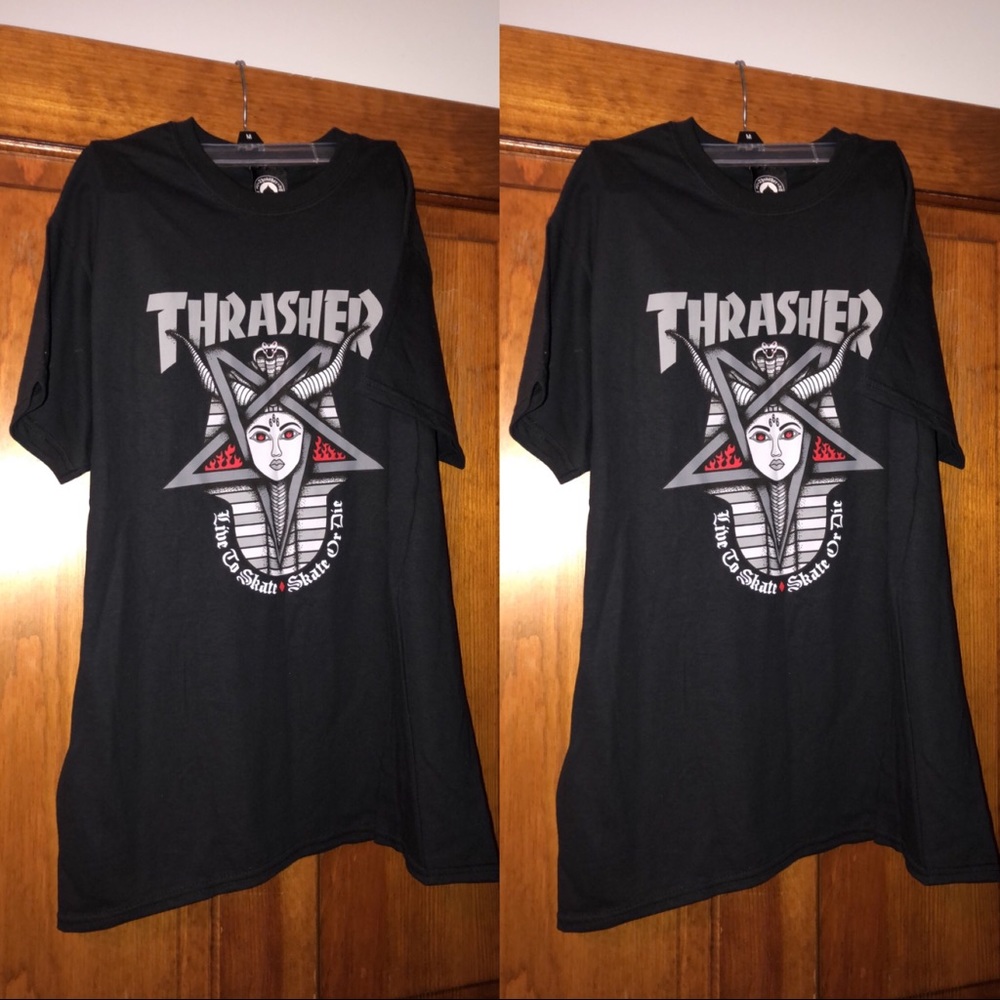 UNISEX THRASHER 666 BLACK SHORT SLEEVE!!!